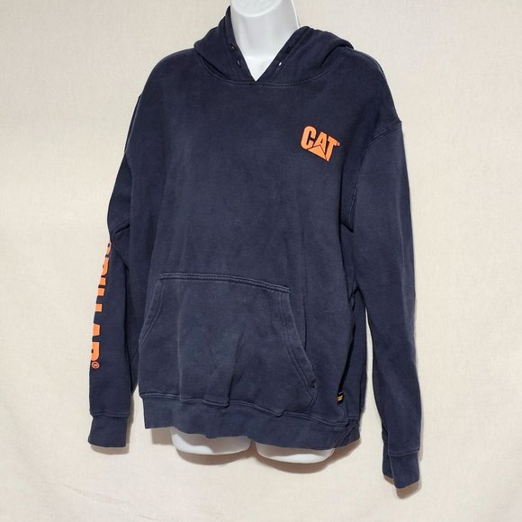 Caterpillar Other - Caterpillar Blue Hoodie Sweatshirt Youth Boys Large READ